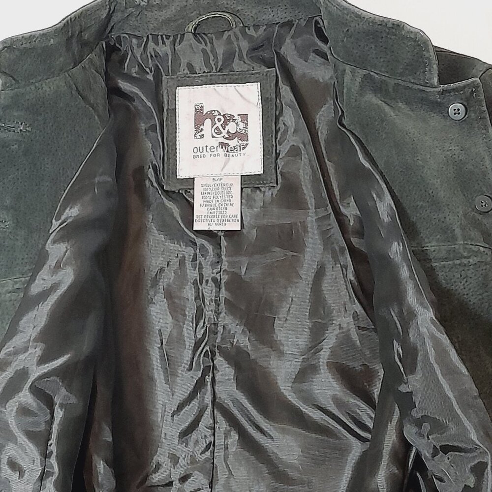 Western Suede Green Jacket Rodeo Rustic By H&G Size S/P - Picture 7 of 16